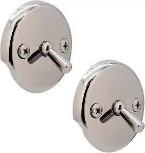 Westbrass 792Z-2-CP 3-1/8" Trip Lever Bathtub Overflow Faceplate and Screws, Polished Chrome (2-Pack)
