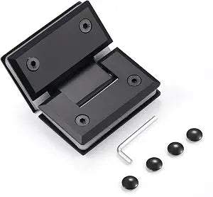 Ranbo 135 Degree Shower Glass Door Hinge, Matte Black, 1 Pack