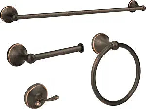 Classic Bathroom Hardware Accessories Set 4 Piece Oil Rubbed Bronze