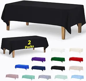 ABCCANOPY 2 Pack 60 x 102 Inch Rectangle Heavy Duty Fitted Tablecloth