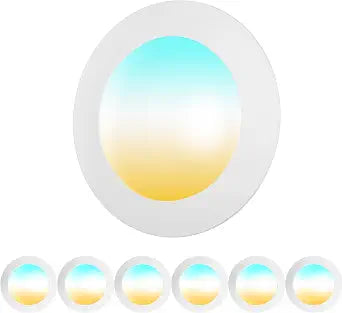6 Pack LED Disc Lights Ceiling 6 Inch, Dimmable Flush Mount Disk Lights