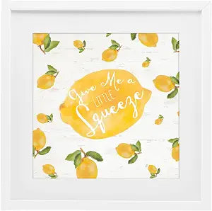 Lemon Still Life Kitchen, 13 x 13 Inch Framed Print Under Glass