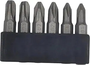 6Pcs 35mm JIS Screwdriver Bit Set with Magnetic Tip, 1/4 Hex Shank, S2 Alloy Steel & 6-Slot Storage Strip  Perfect for Japanese Motorcycles, Cars, Bicycles, and Equipment (JIS #1x2#2x2#3x2)