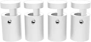 Aluminum Edge Grip Standoffs, 3/4" x 1", Pack of 4 with Spacers for Glass, Acrylic, PVC