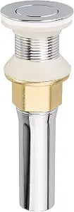 Bathroom Sink Pop Up Drain, Solid Brass, Polished Chrome, Without Overflow