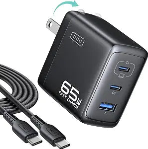 INIU Laptop Charger, 65W Type C Charger Fast Charging Block for MacBook