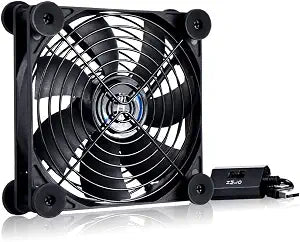 SCCCF Quiet 120mm USB Fan, 5V USB Portable Cooling Fan for Flat Panel TV Receiver Router DVR PlayStation Xbox Computer Cabinet Cooler