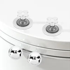 Toilet Seat Lid Lifter Set of 2, Avoid Touching Toilet Lid Lifter Handle, Plastic Toilet Lid Pad Lifter (Silver)