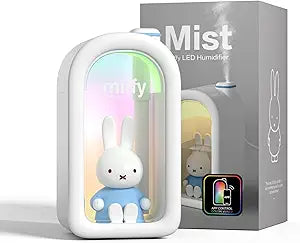 Mipow X Miffy Cool Mist Humidifier - Ultrasonic Quiet Humidifier, Mini Cute Humidifier with Night Light, 380ml for Bedroom, App-Controlled RGB Light (2.0 Plus-Version) - Blue