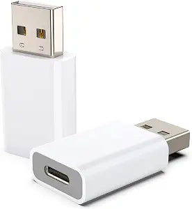 LMUBOY USB to USB C Adapter, USB-C Female to USB-A Male OTG Adapter Pack-2