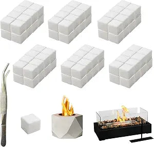 96 Pcs Ceramic Wool Wicks for Tabletop Fire Pit,Carbon Felt Cotton Wick, 0.8" Replacement Fuel Wicks for Bioethanol & Alcohol Fireplaces, Designed for Steady Burning and Indoor or Outdoor Use