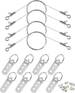 Picture Wire Hanging Kit, Picture Hanging Wire with D Rings (2m (6.56ft))