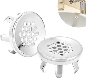 2pcs Mesh Sink Overflow Ring Cap Drain Cover Replacement for 0.8-1in Hole