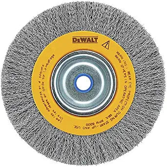 DEWALT Wire Wheel For Bench Grinder, Crimped Wire, 8-Inch (DW4906)