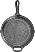 Lodge Cast Iron Skillet with American Flag Design, 10.25 Inches