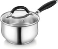 TeamFar Sauce Pan, 2 Quart Stainless Steel Saucepan with Lid