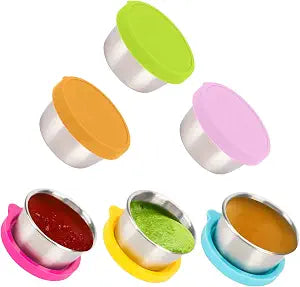 Ecurfu 6x1.6 oz Salad Dressing Containers To Go with Lids