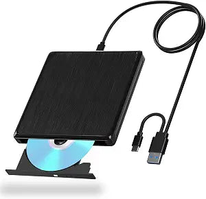 CD Drive for Laptop, DVD Drive USB External with Extended Data Cable