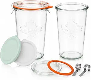 2 Pack Wide Mouth Sourdough Starter Jar, 27oz
