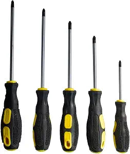 Phillips Screwdriver Set with Magnetic Tips, Soft Ergonomic Grip of Standard or Precision Phillips Screwdrivers