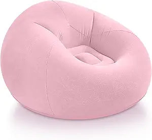 Realspring Inflatable Bean Bag Chairs Blow up Chairs,Pink