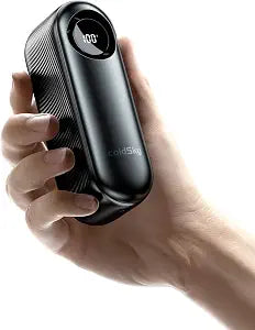 coldSky Portable Handheld Turbo Fan, 4000mAh Rechargeable Personal Mini Fan, 1-100 Adjustable Speeds, High Speed Small Pocket Fan for Women Travel Camping Office Outdoor (Black)