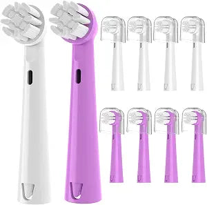 Replacement Brush Head for Brusheez Kids' Electric Toothbrush, White/Purple