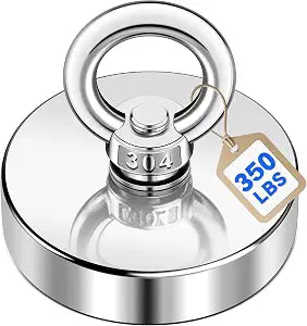 DIYMAG Fishing Magnets with Countersunk Hole 2 inch 350LBS Pulling Force