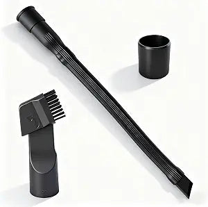 25" Long Flexible Crevice Tool Vacuum Cleaning Attachment with Removable Brush Head For All 1-1/4 inch or 1-3/8 inch Connector Hoses Helps Clean Cobwebs on Ceiling, Dryer Lint, Under Furniture