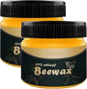 Wood Seasoning Beeswax,Beeswax Furniture Polish(2 Pack)