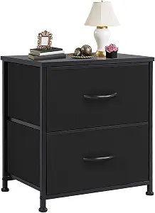 DUMOS Night Stand Small Dresser for Bedroom with 2 Drawers, Bedside Table