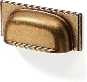 SAILING 10 Pack Cabinet Cup Handle- 2.5"/64mm Antique Brass Cabinet Cup Pulls Cabinet Handles Kitchen Hardware Bathroom Living Room Drawer pulls