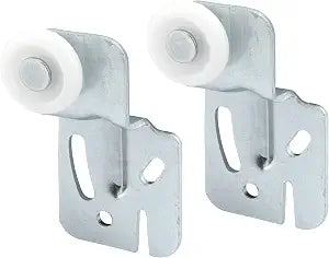 Prime-Line MP6501 Closet Door Roller with 1/2 In. Offset and 7/8 In. Nylon Wheel (2 Pack) , Zinc