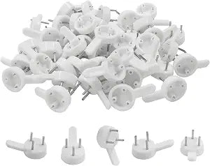 Hordion 50 PCS Plastic Picture Hangers 25*15mm Photo Frame Hanging Hooks