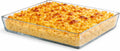 Ums 4.6-Qt (14'' x 10'' x 2.3'') Glass Baking Dishes for Oven, Borosilicate Glass Casserole Dish, Casserole Dishes for Oven, Microwave and Dishwasher Safe Clear Bakeware