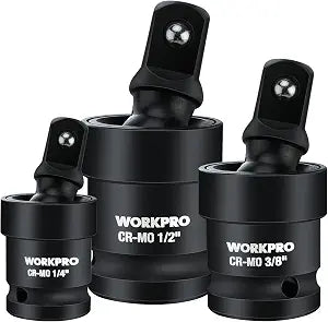 WORKPRO Universal Joint Swivel Socket Set, 360 Rotation