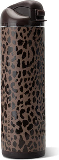 HydroJug Ease2o 24oz Insulated Water Bottle, Straw & Chug Lid, Brown Leopard