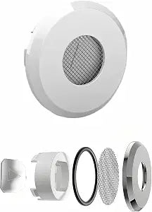 Bathroom Sink Overflow Cover: White Metal Drain Hole Trim Ring