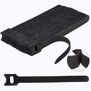 Nettbe 60 PCS 6 Inches Reusable Cable Ties, Adjustable Cord Straps Wire Organizer Cord Wrap and Hook Loop Cable Management