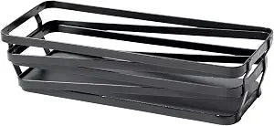 G.E.T. WB-942-MG 9" x 4" Rectangular Powder Coated Metal Gray Wire Serving Basket, Cyclone Collection