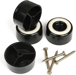 Slipstick CB511 1 Inch Tall Floor Protector Furniture Feet with Non Slip Rubber Grip (Set of 4) 2" Wide x 1" Height - Black Plastic