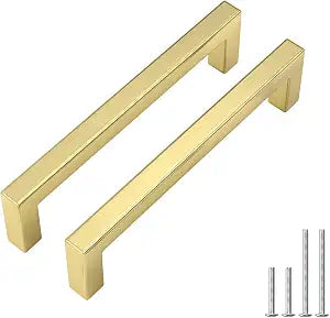 Goldenwarm 20 Pack 5" CC Brushed Gold Cabinet Pulls Gold Cabinet Handles