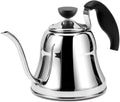 Tea Kettle for Stovetop, Gooseneck Pour Over, Flow Control, 28oz, Silver