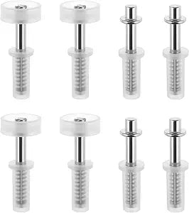 8 Pcs 3/8" Bi-Fold Door Top Roller Hardware Set, Bifold Closet Spring