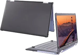 mCover Hard Case ONLY Compatible for 2024~2025 14" HP Chromebook x360 14B-CD0000 Series Laptop Computers (NOT Fitting Any Other HP Chromebook & Windows Notebook PC)- Black