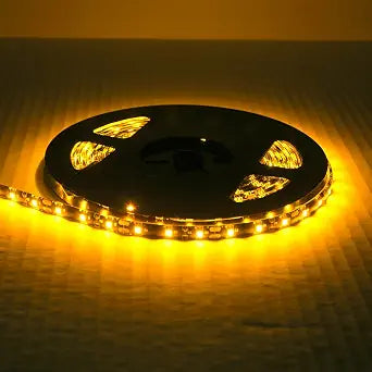 SOCAL-LED LIGHTING 5M 16.4ft Yellow Flexible LED Strip High Power Bright 300 SMD 5050 with Double Side Tape, IP65 Waterproof, Cuttable, Black PCB