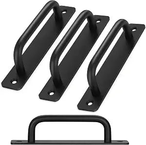 Malimali 4 Pack Black Gate Handles Outdoor Fence, Sliding Barn Door Handles