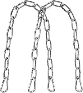 2 Pack Gate Chains Lock, 24 Inch Chain Link Fence Gate Lock with Clasp