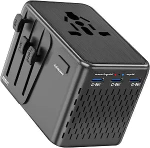International Travel Voltage Converter to Step Down 230V to 120V for Hair straighteners, laptops, Cell Phones, Power converters from USA to UK, Europe, Australia Over 200