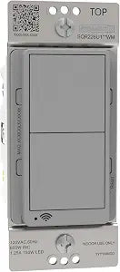 Square D by Schneider Electric X Series 15 Amp WiFi Energy Monitoring Light Switch, Single-Pole/3-way, 600 Watt, Rocker, Matter Certified, Works with Alexa, Google Home, Apple Home, Matte Grey